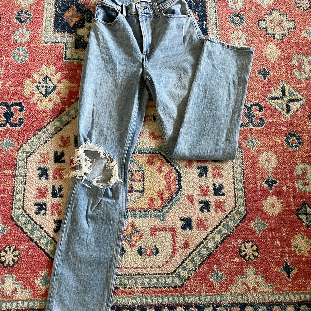 Abercrombie Curve Love the 90’s straight ultra high rise jeans